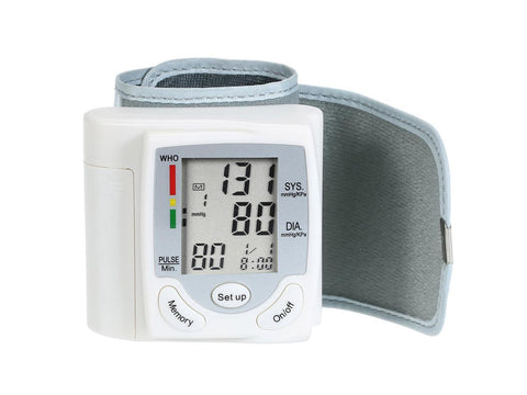 LCD Display Blood Pressure Monitor Wrist Pulse Meter