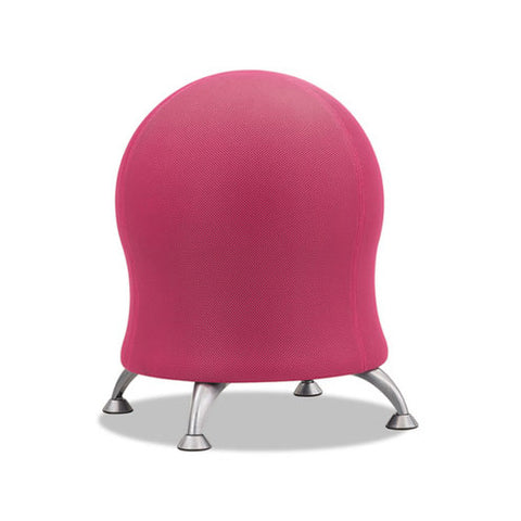 Safco Zenergy Ball Chair, Pink Seat/Pink Back, Silver Base
