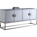 Meridian Furniture Wood Marbella Sideboard Buffet  Mirrored Finish