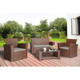 Reordan 4 Piece Sofa Seating Group with Cushions