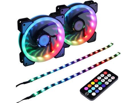 LEDdess Rainbow LED Case Fan with Controller
