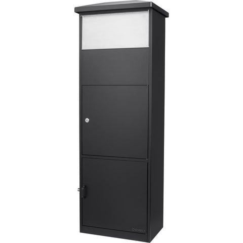 MPB-600 Black Parcel Box with Package Compartment