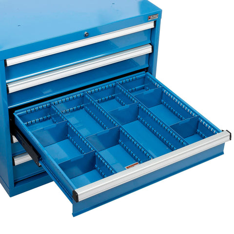 Divider Kit for 5"H Drawer of Modular Drawer Cabinet 30"Wx27"D, Blue