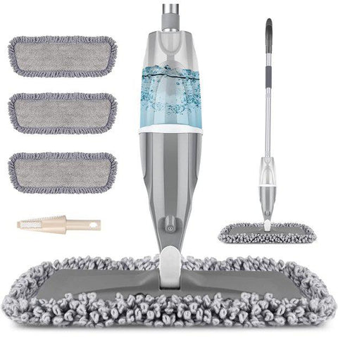 SUPTREE Floor Spray Mop with Washable Mop Pads Refillable Spray Bottle Mop