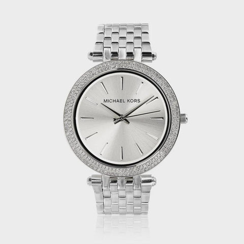 Michael Kors Women's MK3190 'Darci' Stainless Steel Crystal Watch - White