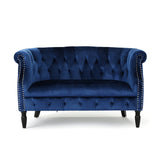 Charlotte Velvet 51.5" Rolled Arm Loveseat