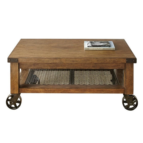 Steve Silver Hailee Coffee Table in Distressed Oak