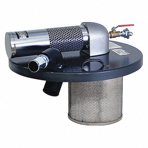Pneumatic Drum-Top Vacuum Head: Std, Wet/Dry, For 55 gal Drum Capacity