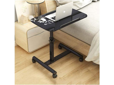 ALBBMY Notebook Side Table Portable Overbed Chair with Wheels