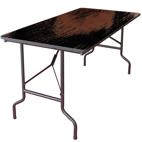 Interion® Folding Wood Table, 60"W x 30"L, Mahogany