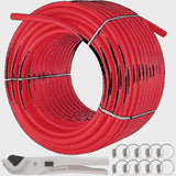 5/8 Inch PEX Tubing Oxygen Barrier O2 EVOH Pex-B Red Radiant Floor Heat Durable Plumbing Flexible