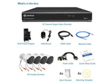 4K Hybrid 16 Channel DVR System with 4TB Hard Drive