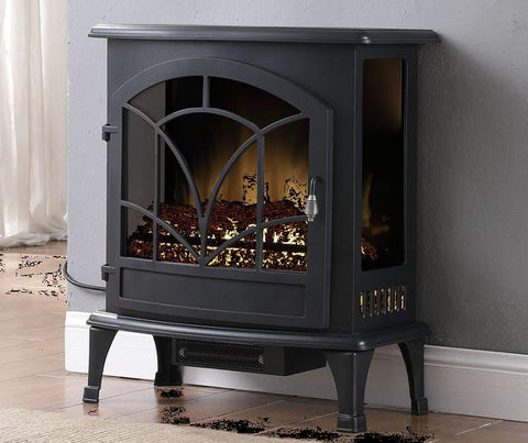 25" Black Stove Electric Fireplace