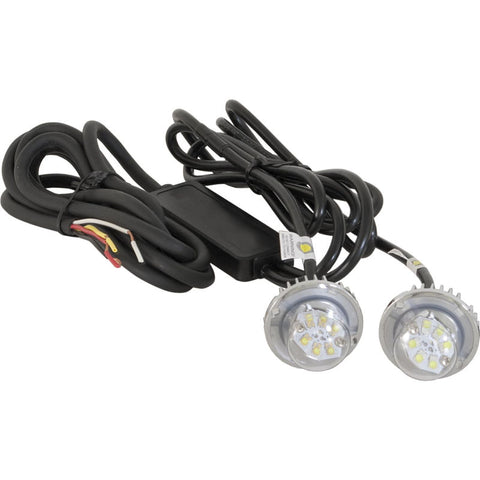 Clear LED Hidden Strobes w/ 2 In-Line Flashers - 15' Cable - 8891215