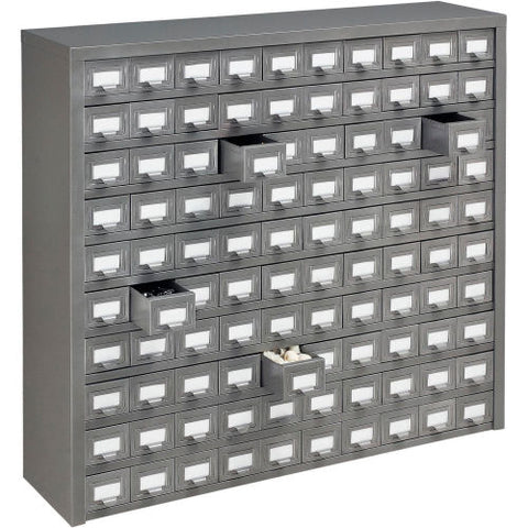 Steel Storage Drawer Cabinet - 100 Drawers 36"W x 9"D x 34-1/2"H