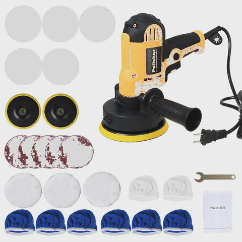 Car Polisher Buffer Sander 700W Auto Polishing Machine and 5" Pad Bonnet Kit