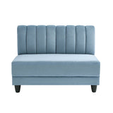 Bousquet 48" Wide Velvet Armless Loveseat