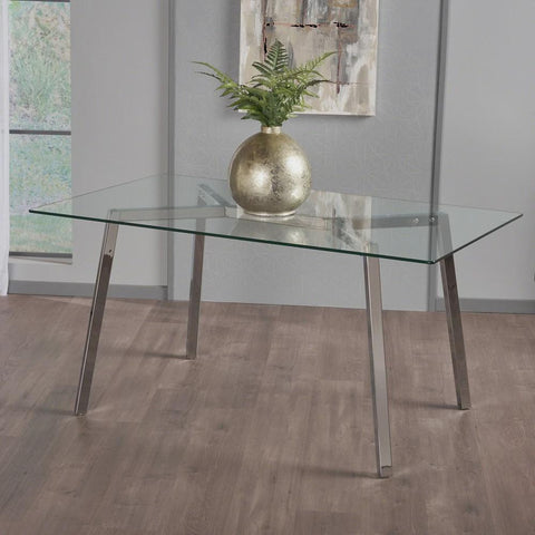 Zavier Rectangle Glass Dining Table