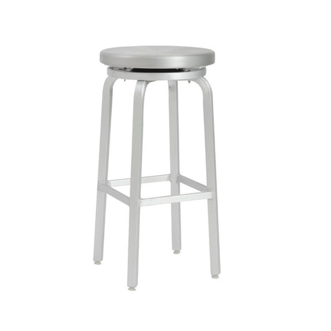 Swivel Counter Stool in Matte Aluminum