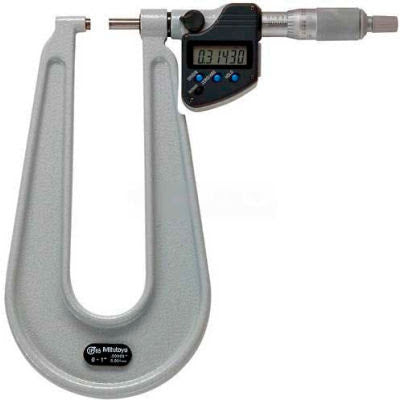 Mitutoyo 389-351-30 0-1" IP65 Digimatic Deep Throat Micrometer W/ Data Output