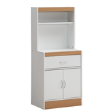 54" Tall Open Shelves 2-Door 1-Drawer Kitchen Cabinet