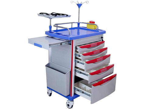 Medical Crash Cart with Emergency Accessory