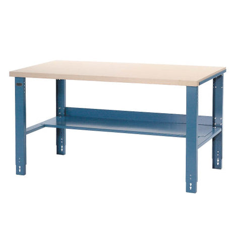60"W x 30"D Industrial Workbench, Plastic Laminate Square Edge - Blue