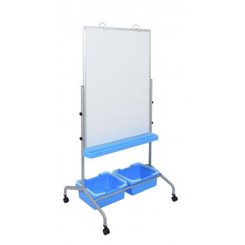LUXOR Classroom Chart Stand with Storage Bins, Classroom Chart Stand with Storage Bins