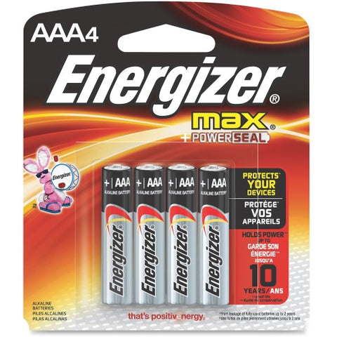 Energizer Max Alkaline AAA Batteries, For Multipurpose - AAA - Alkaline - 96 / Carton