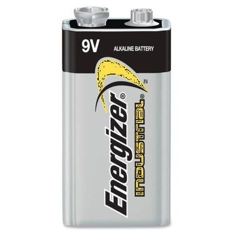 Energizer Industrial Alkaline 9V Batteries, 12 pack, For Multipurpose - 9V - 9 V DC - Alkaline - 12 / Box
