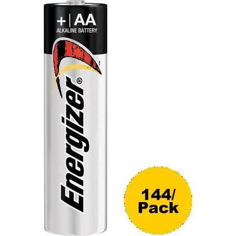 Energizer MAX Alkaline AA Batteries, 1 Pack, For Multipurpose - AA - 1.5 V DC - Alkaline - 144 / Carton