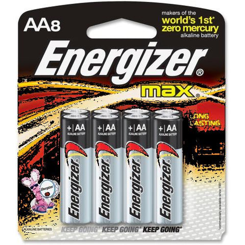 Energizer Max Alkaline AA Batteries, For Multipurpose - AA - Alkaline - 192 / Carton