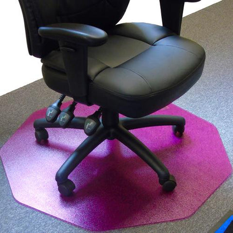 Cleartex 9Mat Ultimat Chair Mat for Carpet - 38"W x 39"L - Cerise Pink