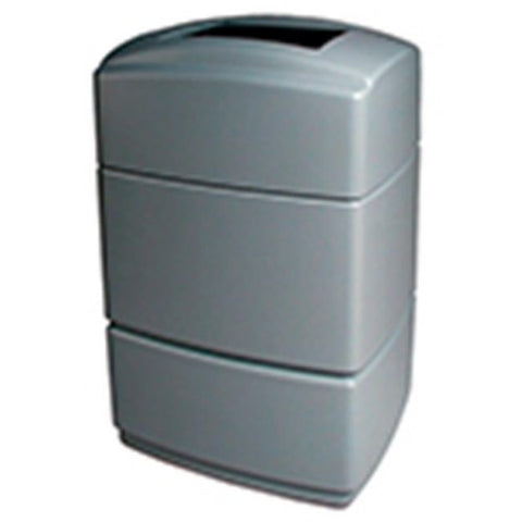 Commercial Zone 770735 Rectangular Trash Can, Silver