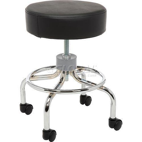 Drive Medical 13034 Deluxe Wheeled Round Stool, 14" Seat, 17.5"-24" Adjustable Height