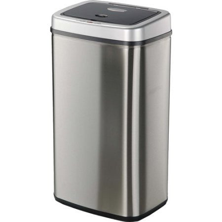 Nine Stars 13.2-Gallon Sensor Trashcan, Stainless Steel