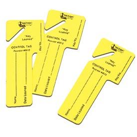 Sandusky Buddy 0012 - 24 Key Loaned Tags - Yellow - Pkg Qty 12