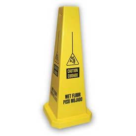 Impact® Caution Wet Floor Sign - Four Sided, Spanish/English, 25" , 23816 - Pkg Qty 5