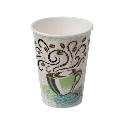 Dixie Hot Cups Paper, Paper, 12oz, Coffee Dreams Design, 1000/Carton
