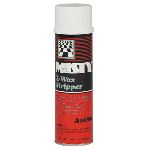 Misty® X-Wax Baseboard Stripper, 18 oz. Aerosol Can, 12 Cans - 1033962