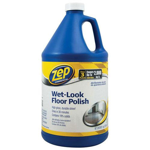 Zep® Commercial Wet-Look Floor Finish - Gallon Bottle, 4 Bottles/Case - 1044898