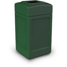 42 Gallon Square Waste Receptacle - Green